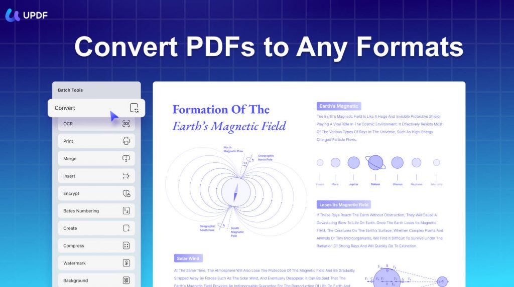 convert pdf to any formats with updf