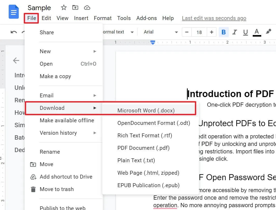 pdf to doc converter online free google docs