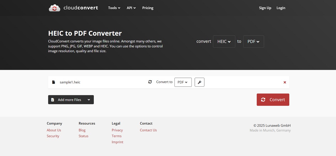 cloudconvert heic to pdf converter 