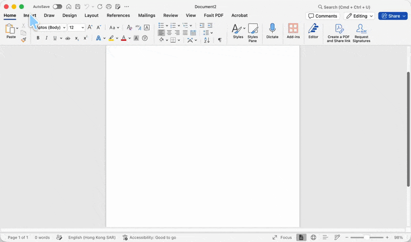insert pdf as object on word mac