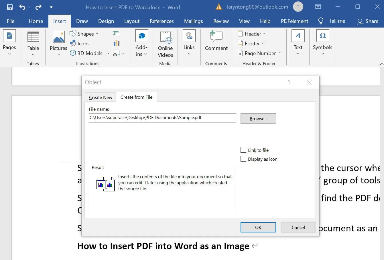 how to open a pdf as a word document