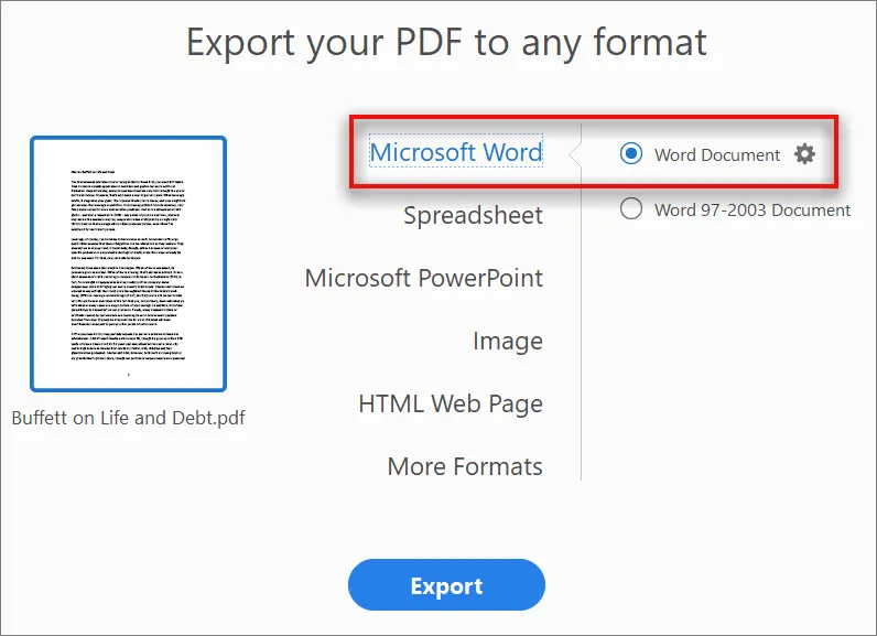 무료 Adobe Acrobat PDF Word 변환기