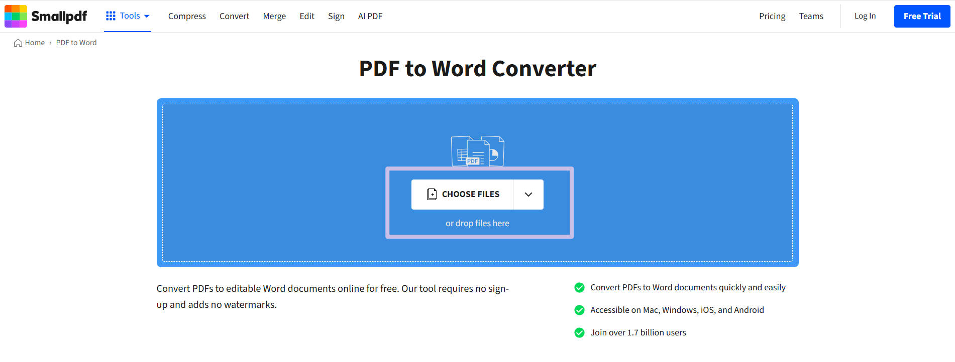 smallpdf pdf to word 1