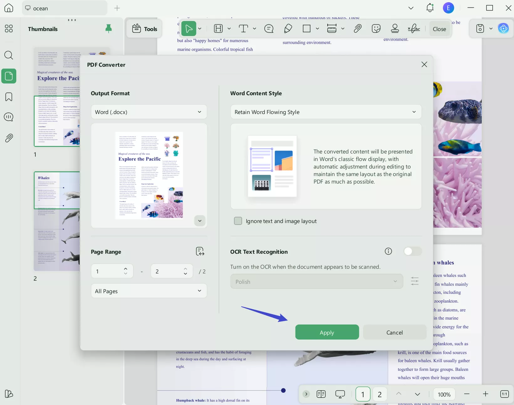 wps pdf to word converter online free