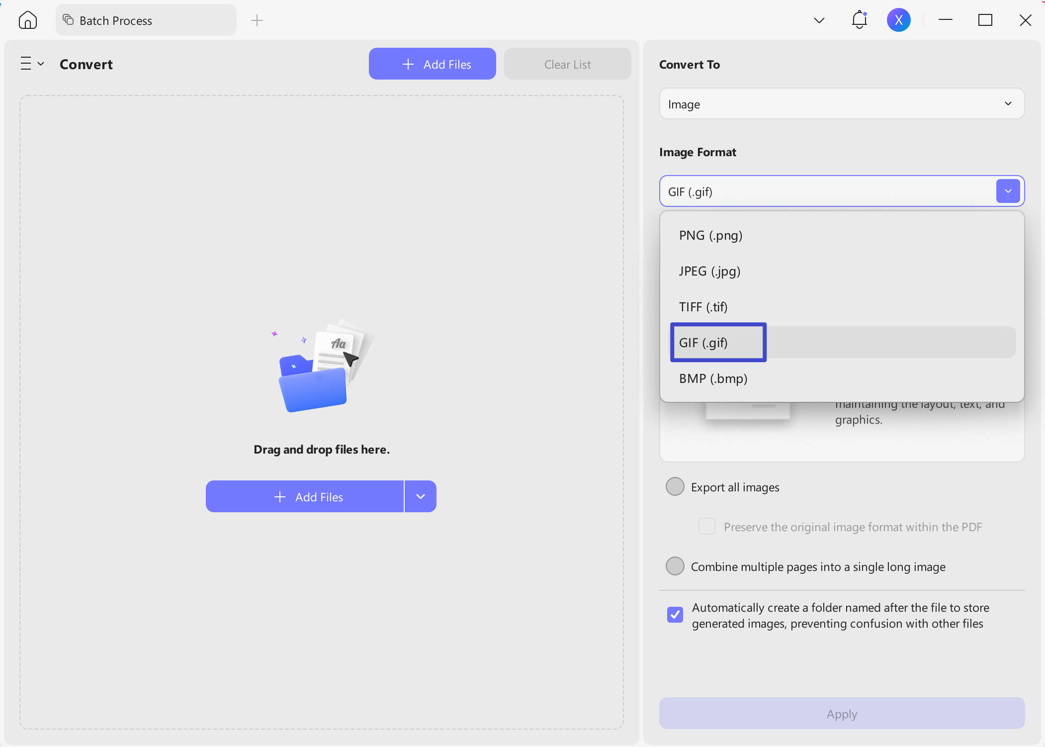 change image format to gif