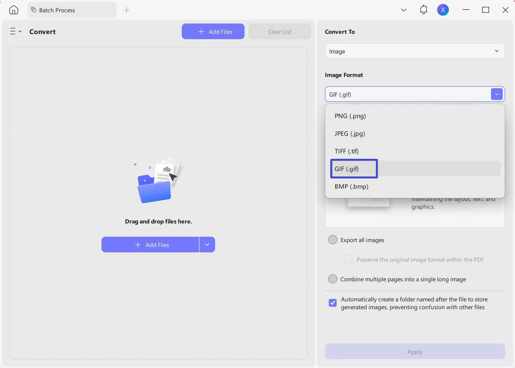 change image format to gif