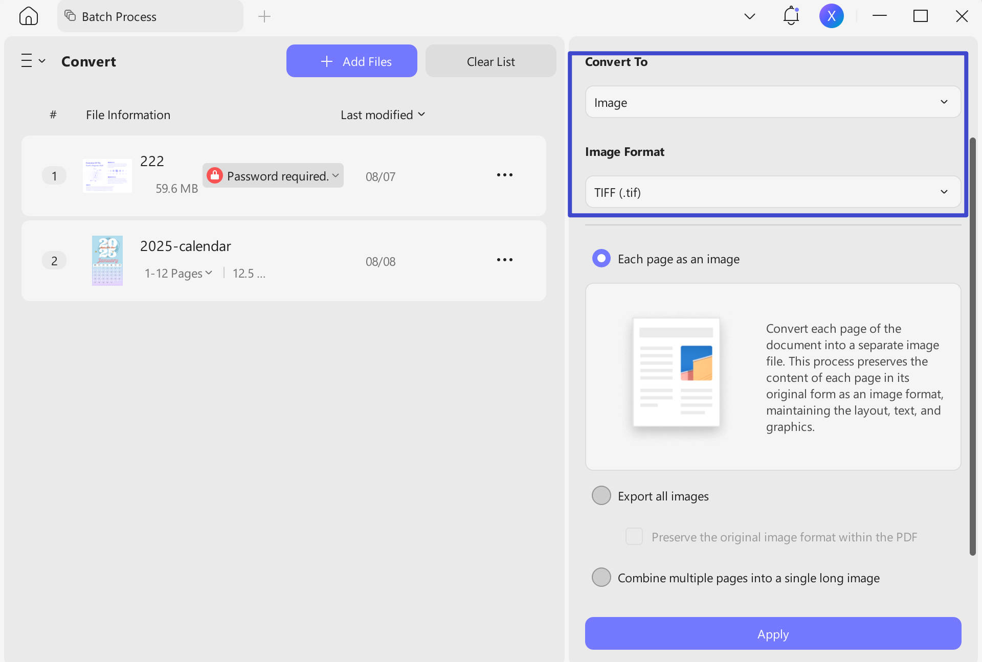 convert multiple PDFs to images