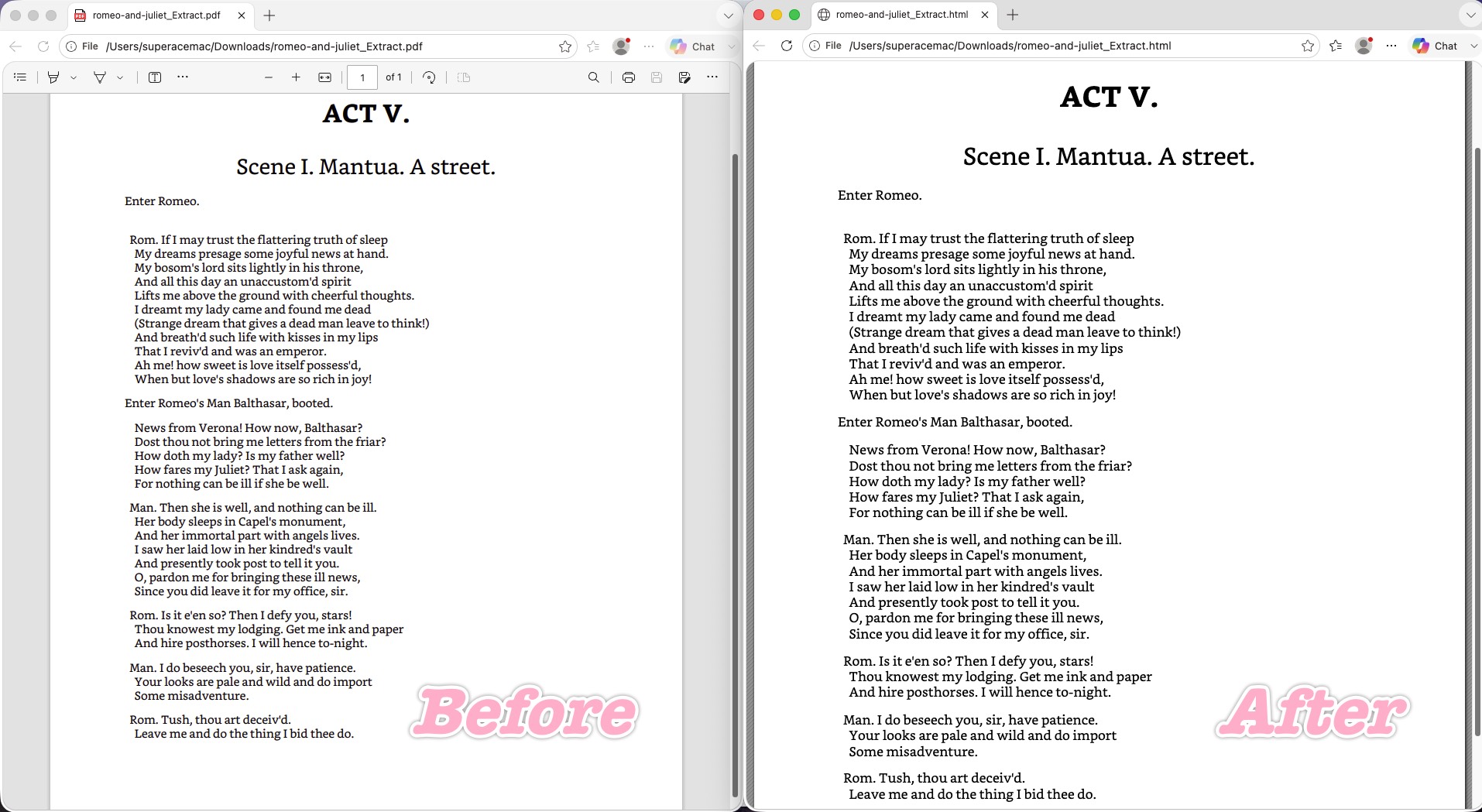 cloudconvert converts to html before and after