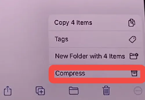 compress in files
