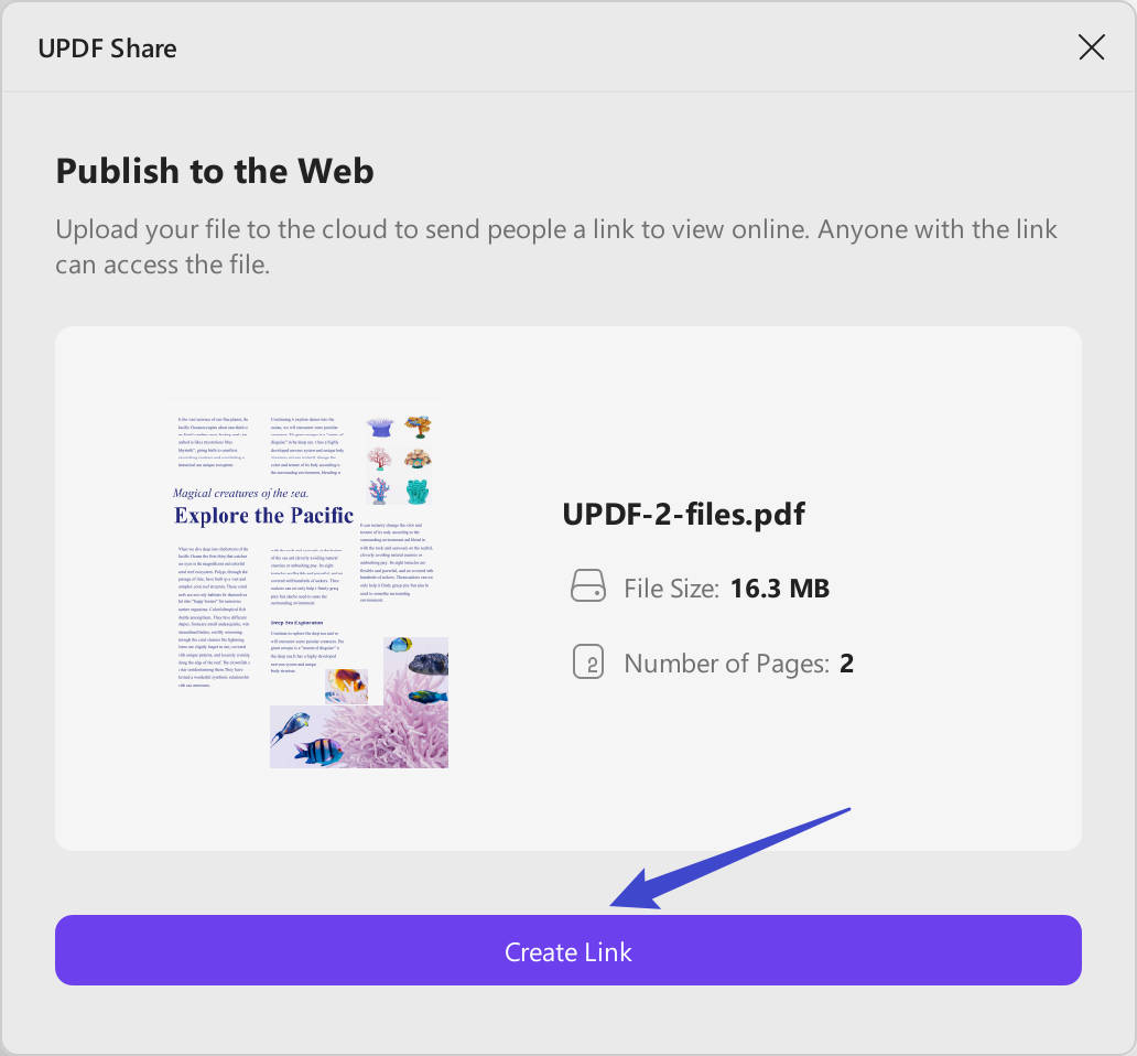 pdf to link in updf
