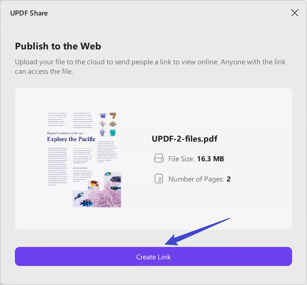 pdf to link in updf
