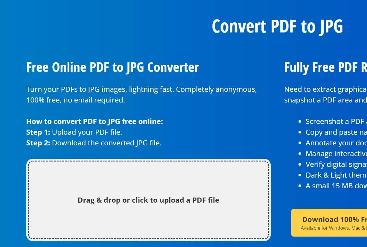 programma per convertitore da PDF a JPG - investin tech