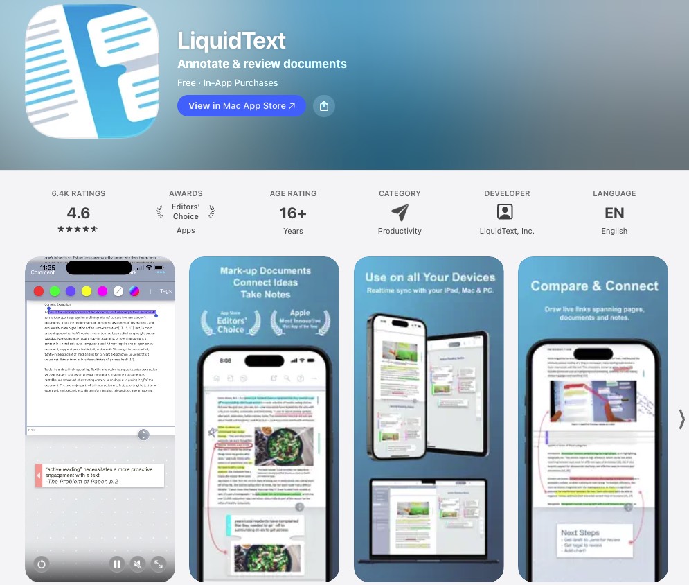 liquid text app store version