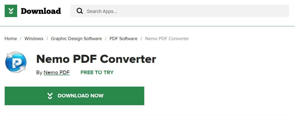 programma per convertire pdf in rtf nemo pdf converter