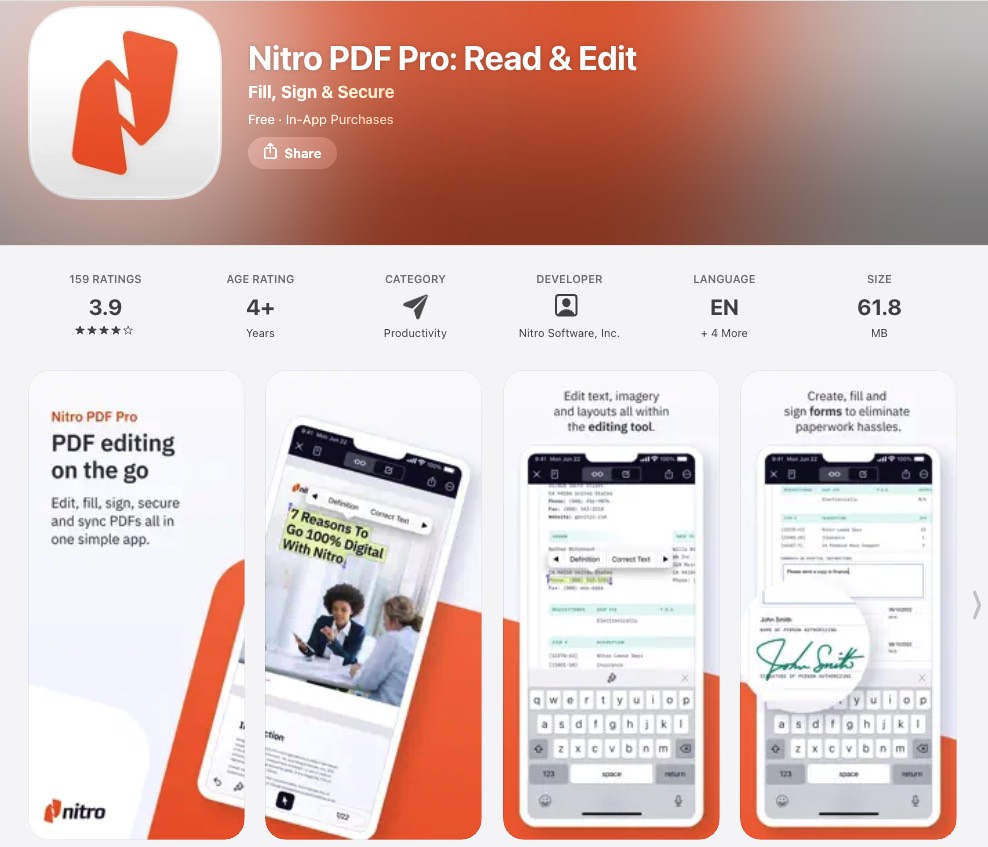 nitro pdf pro app store version