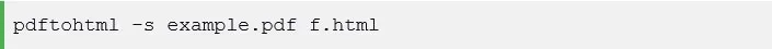 convert pdf to html linux