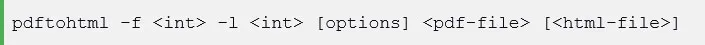linux convert pdf to html
