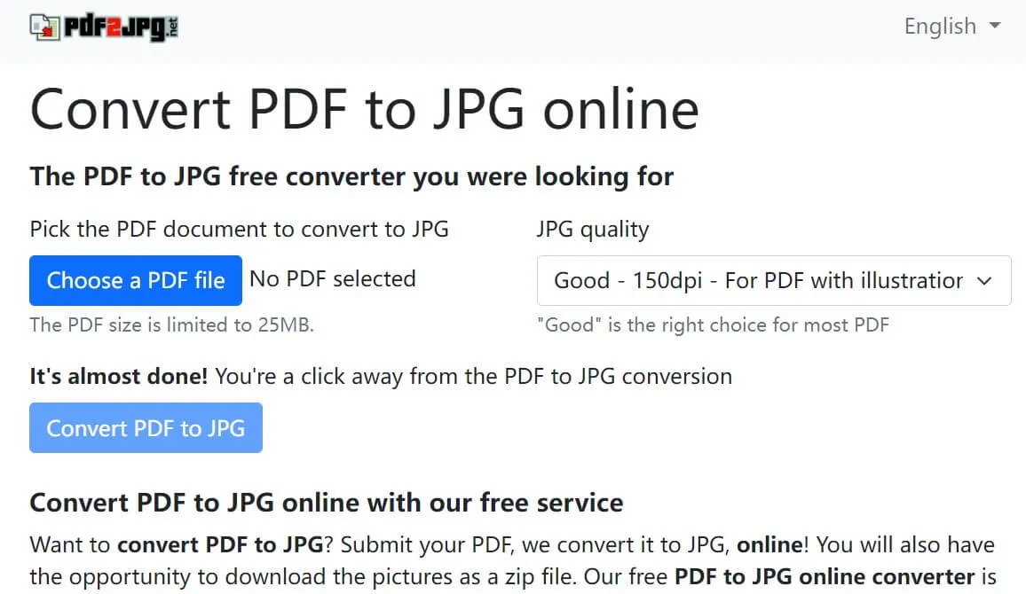 convertitore da PDF a JPG online - pdf2jpg