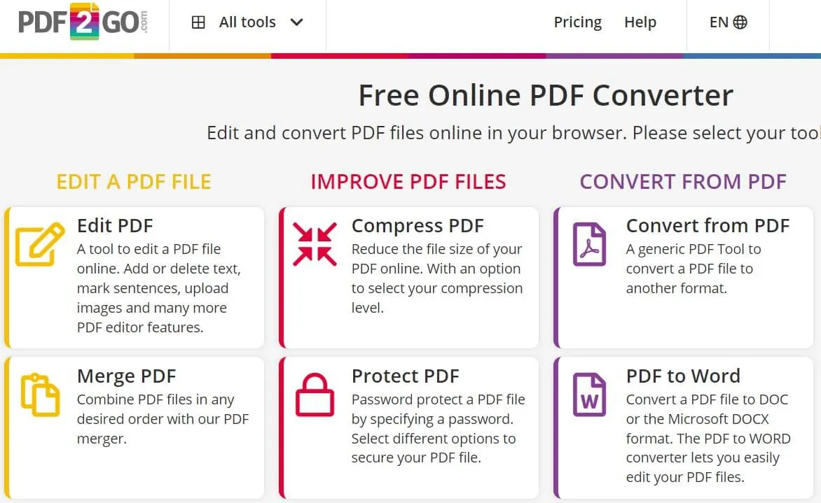 online pdf to ppt pdf2go