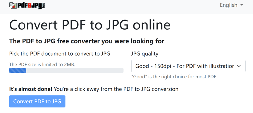pdf2jpg taking too long to upload the files
