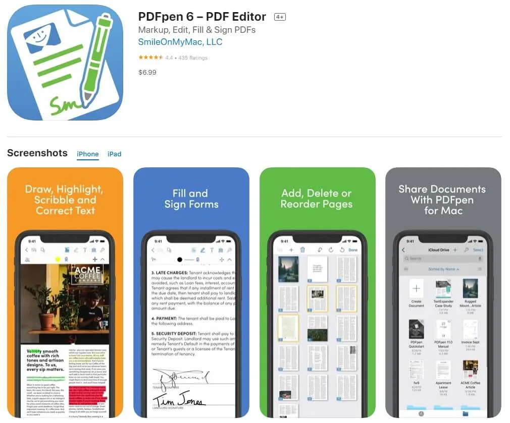 free pdf signature app pdfpen