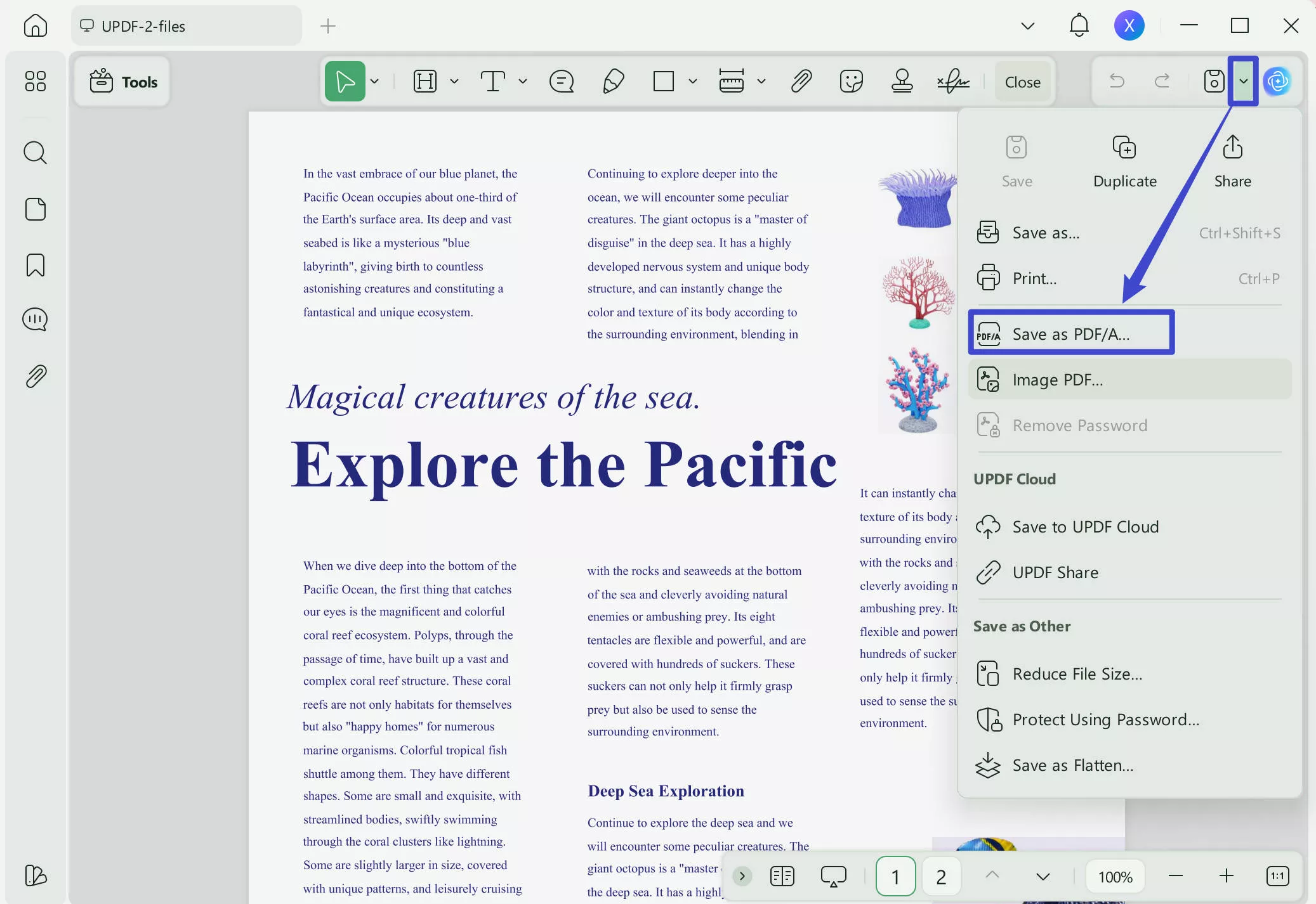 save as PDF/A