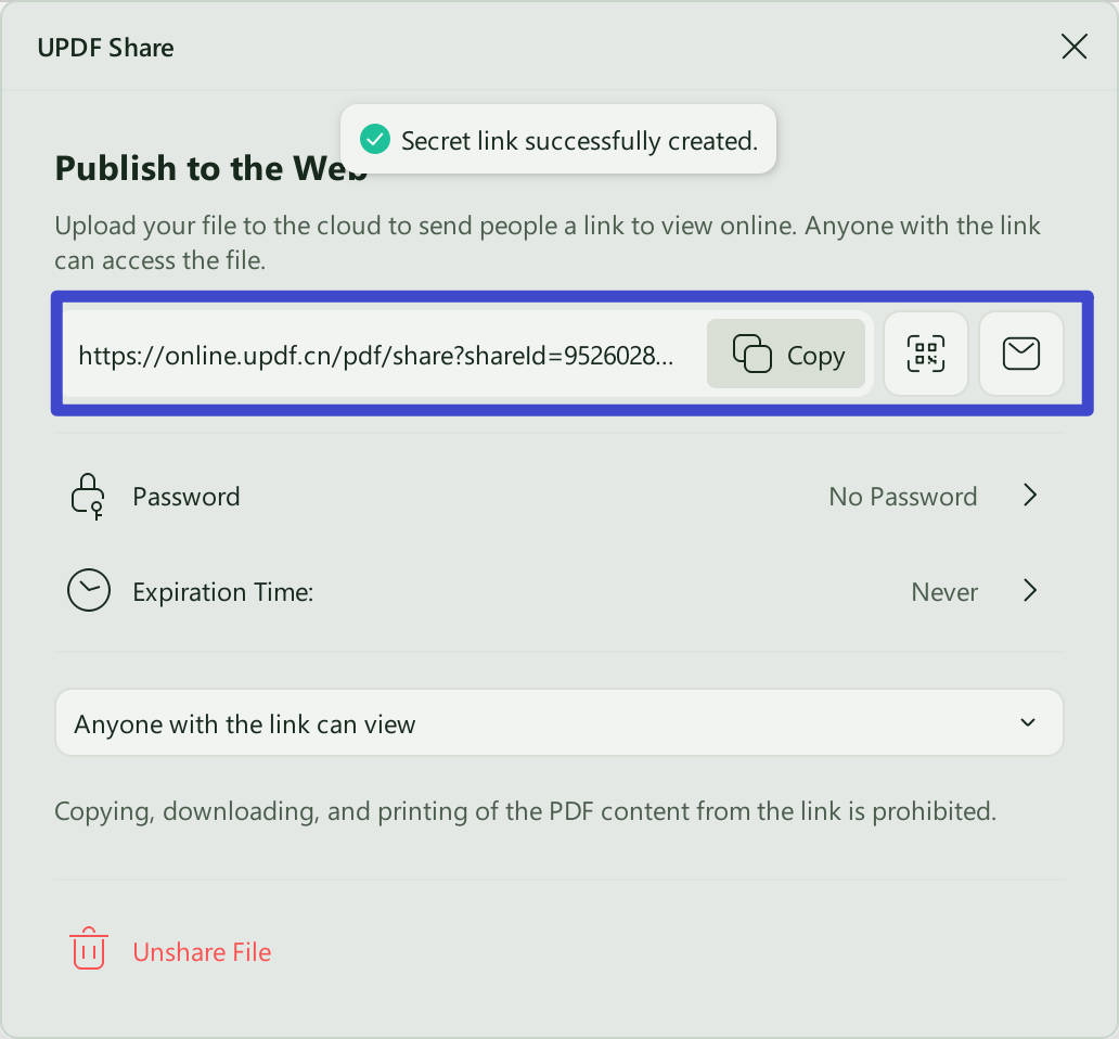 turn pdf into link