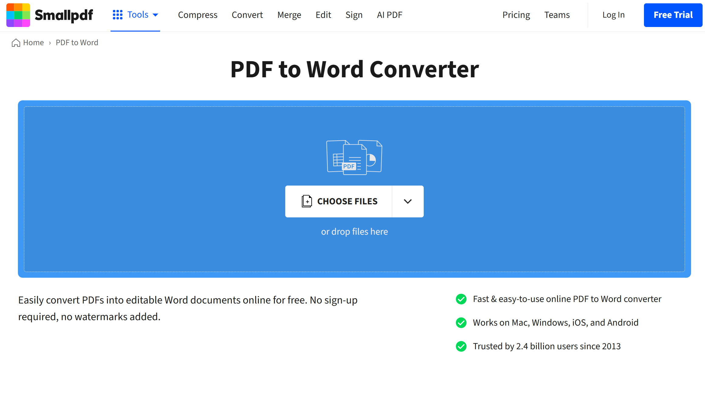 smallpdf pdf to word
