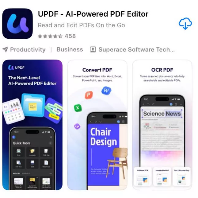 pdf highlighter app - updf