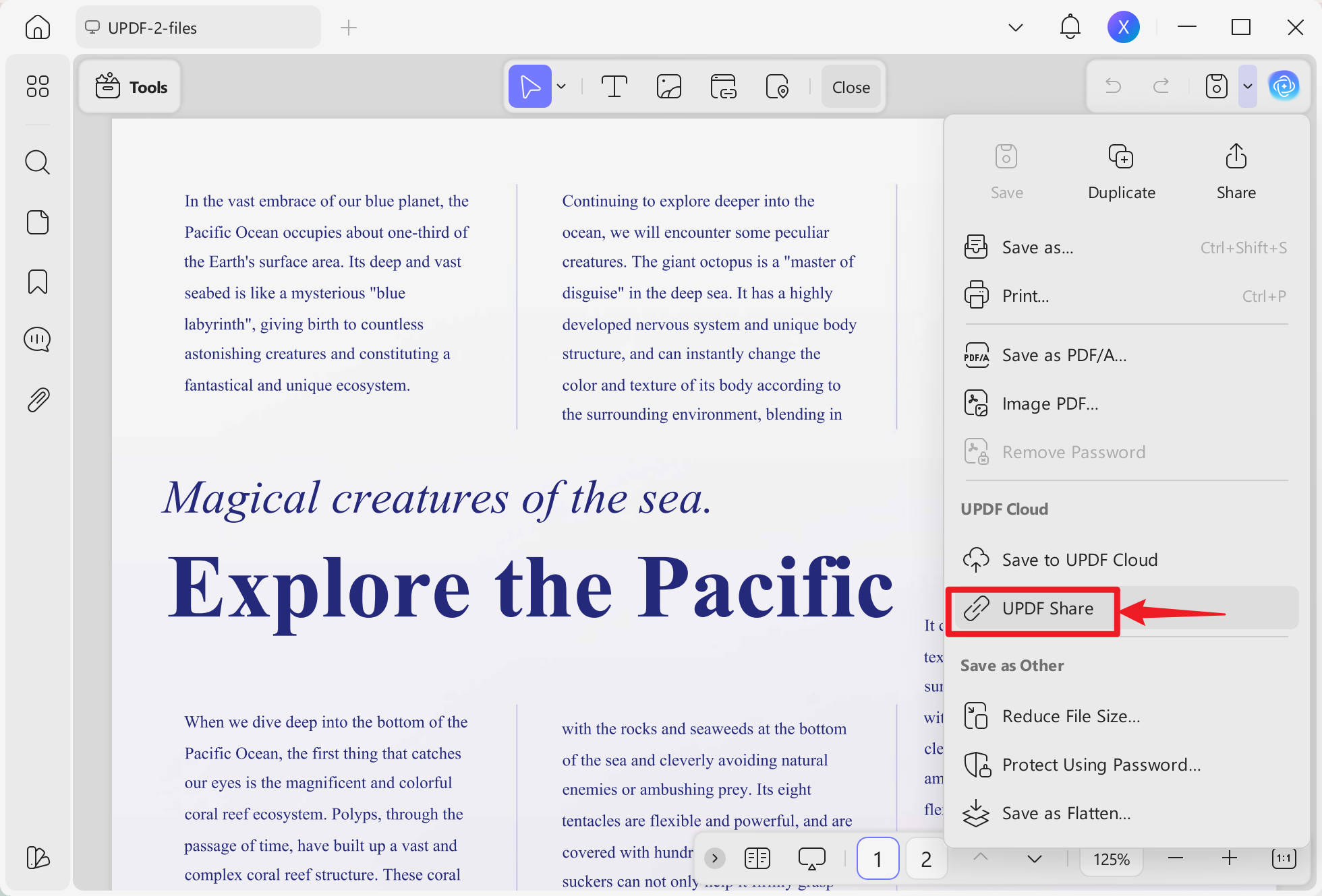 convert pdf to link with share feature