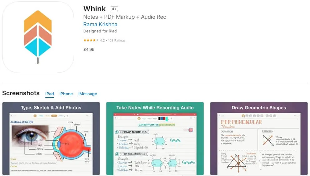 pdf note taking app ipad whink