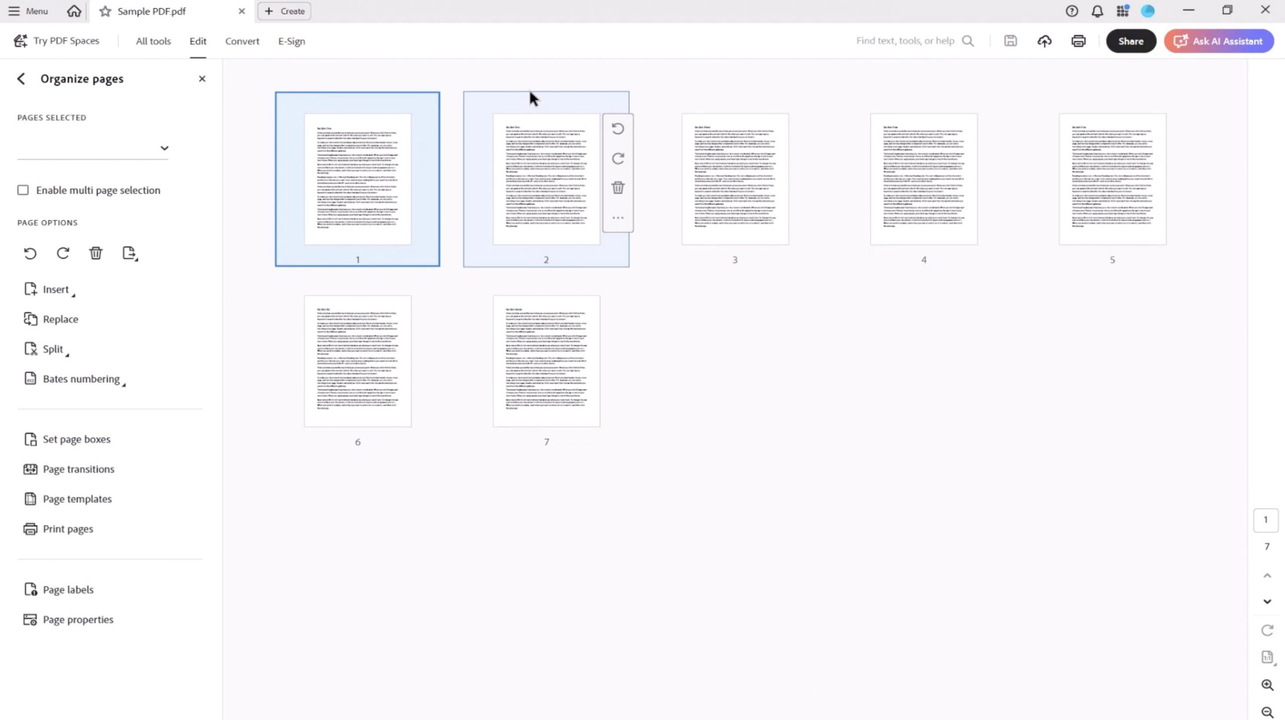 adobe organize pdf pages june 2026