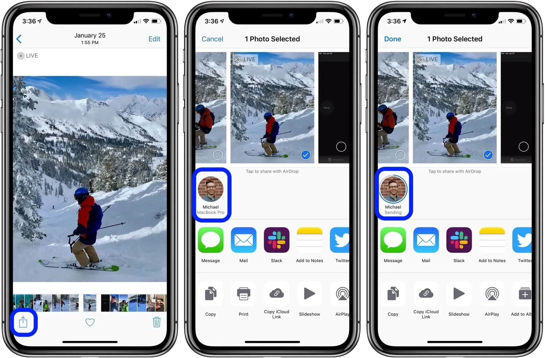 how to get photos from iphone to mac
