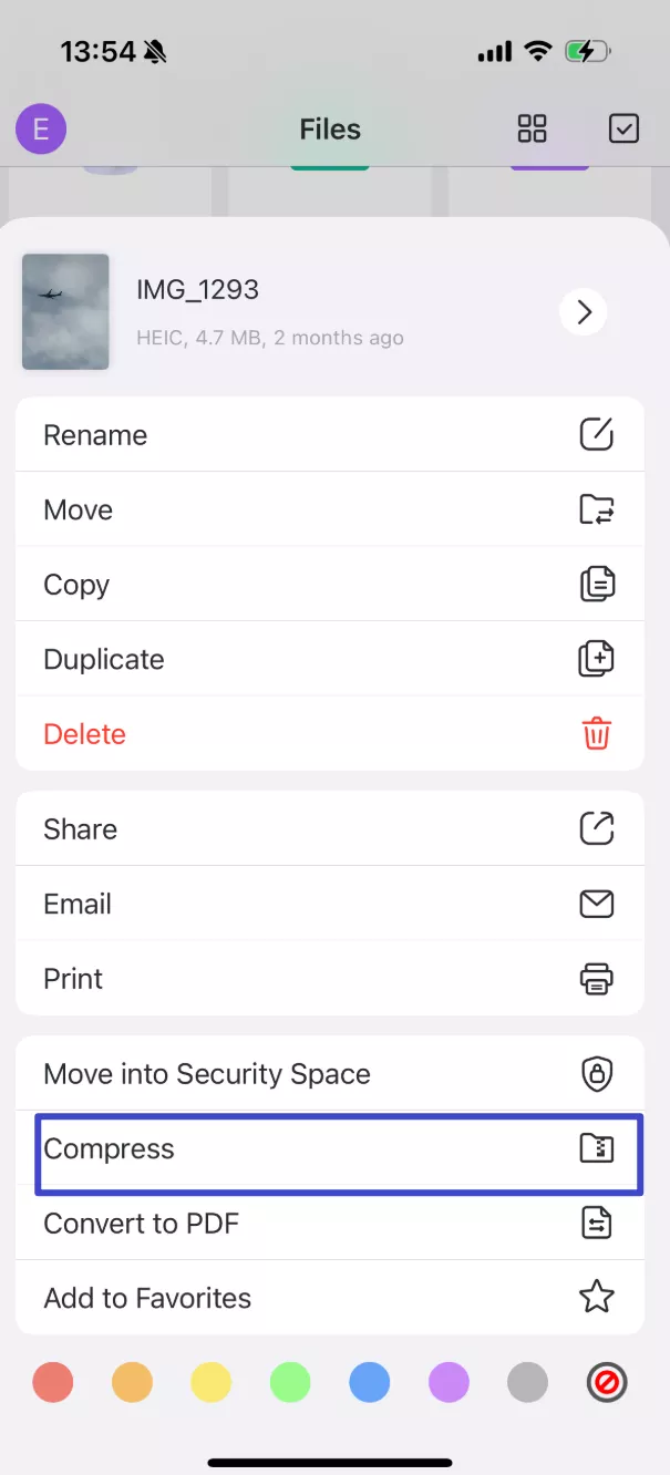 compress video with updf on iphone
