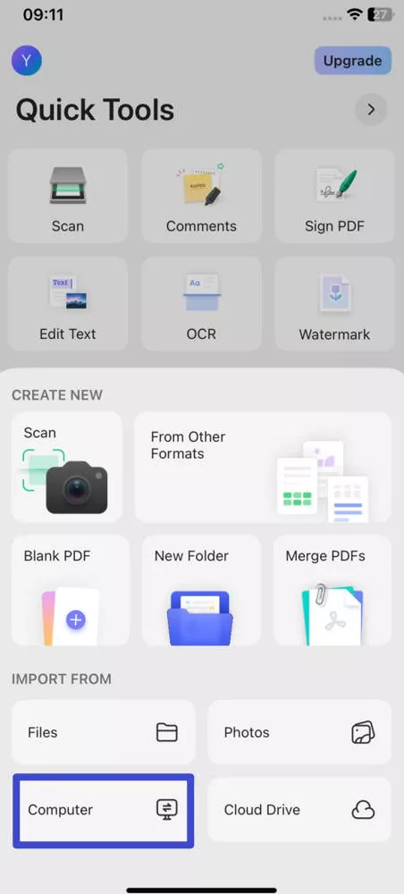 computer updf ios