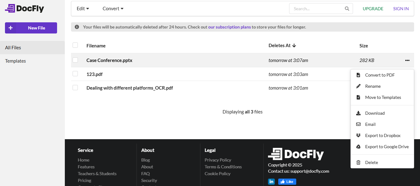 convert your document to pdf format docfly