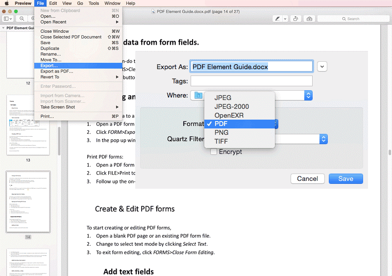 Editar PDF no Mac