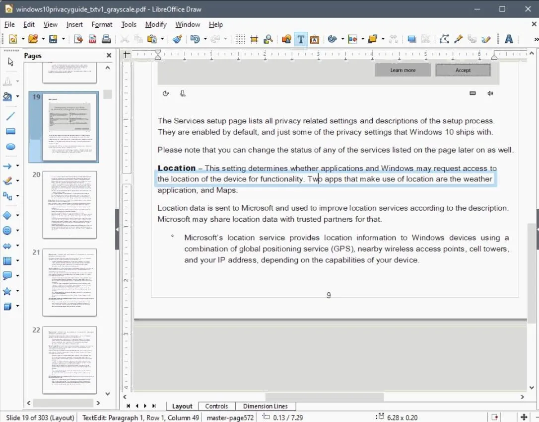 ubuntu pdf editor - LibreOffice Draw