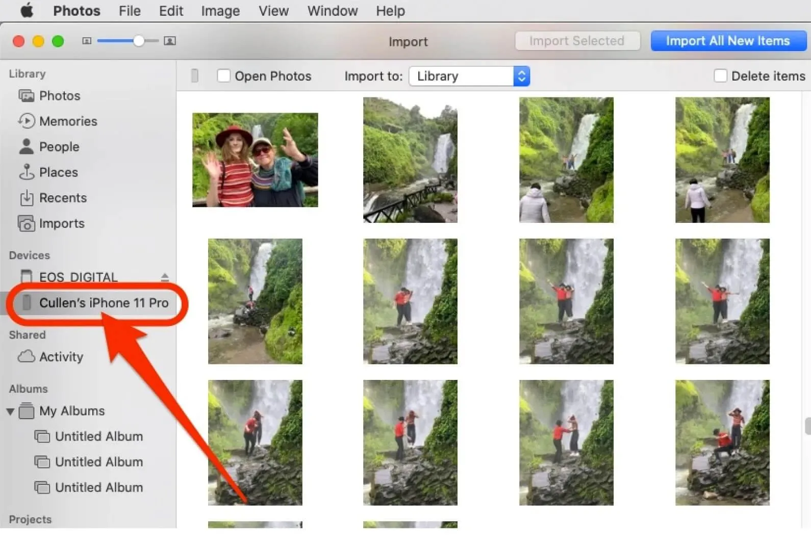 how to move photos from iphone to mac
