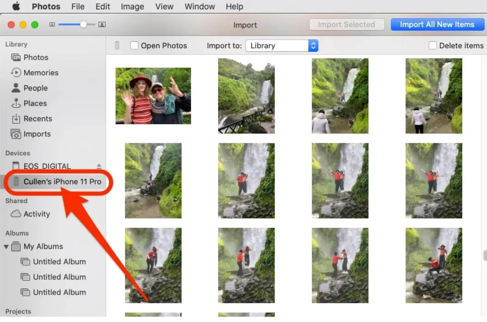 importer photo iphone vers mac 