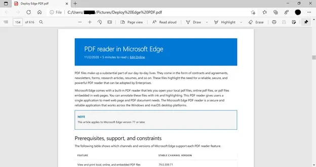 Microsoft pdf-reader