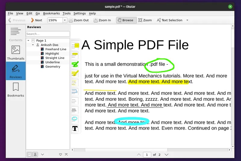 best pdf editor ubuntu okular