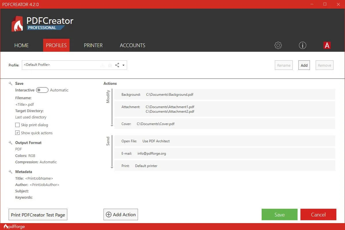 오픈 소스 PDF 편집기 창 pdfcreator