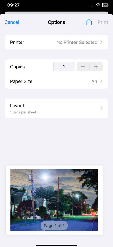 how to print pdf on iphone