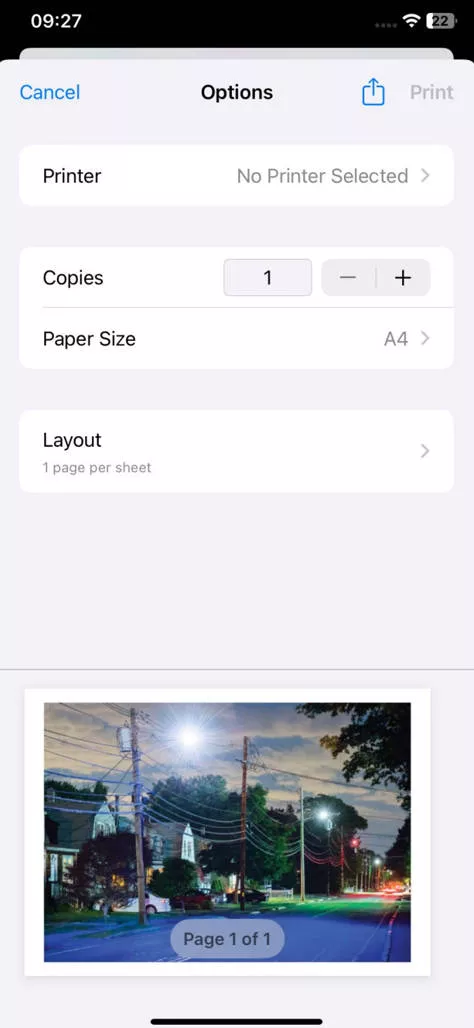 how to print pdf on iphone