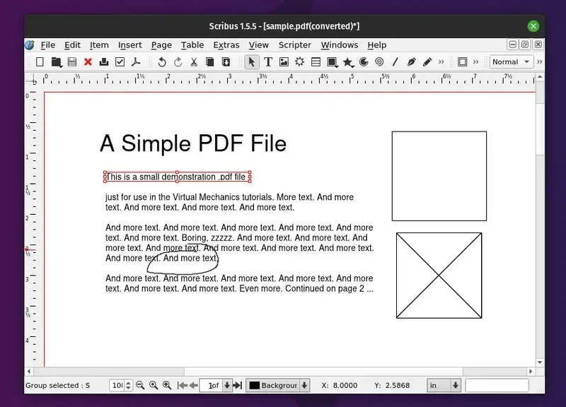 ubuntu pdf editor - Scribus