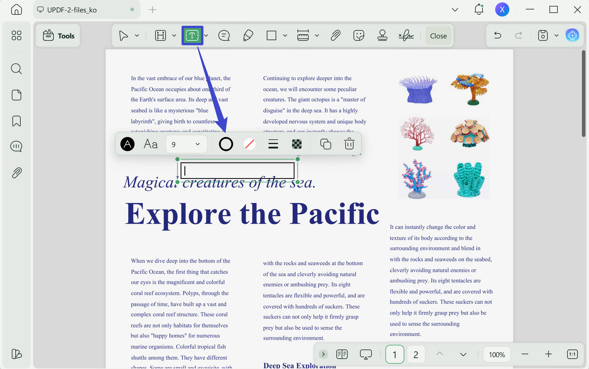 add a text box to pdf
