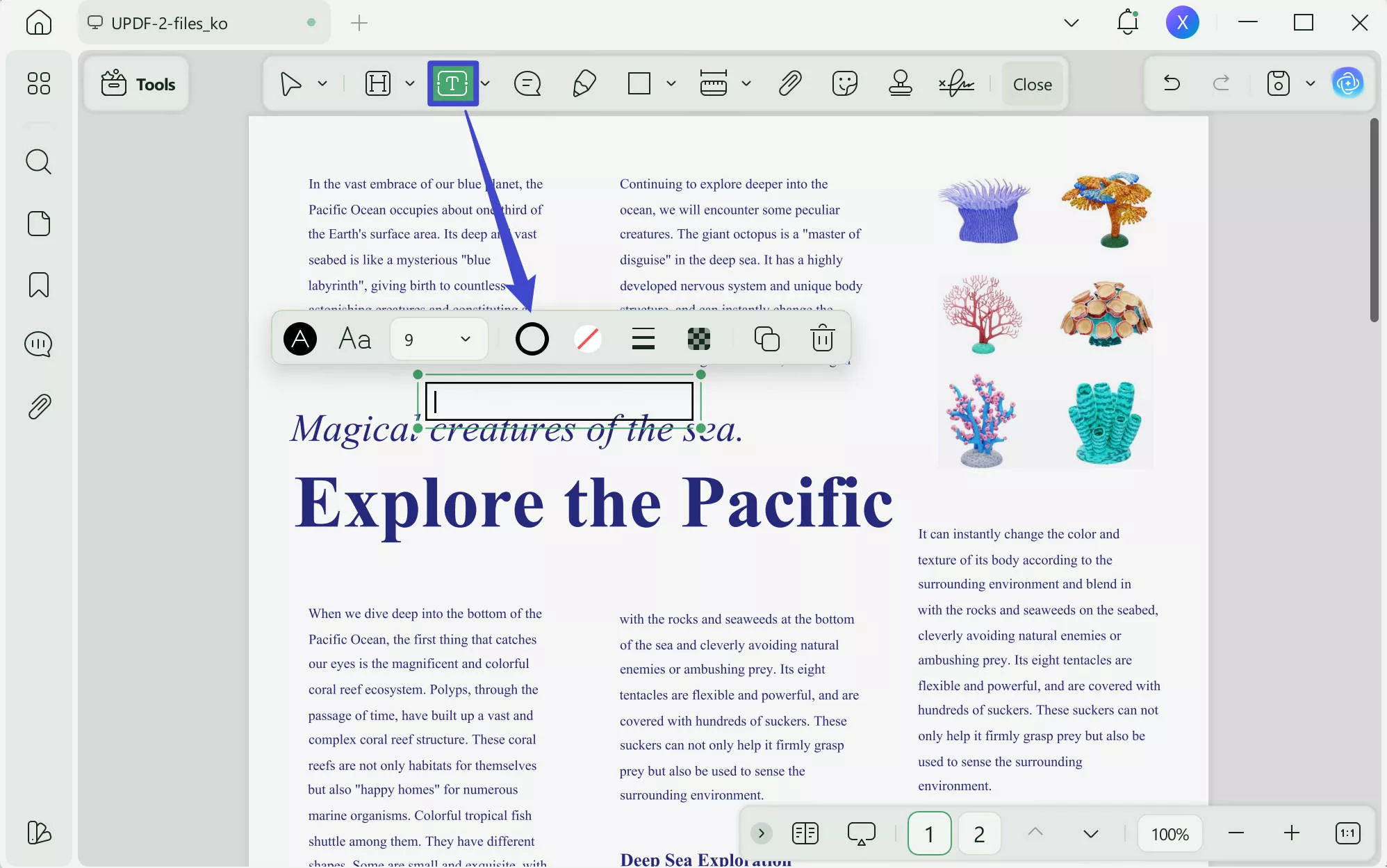 add a text box to pdf