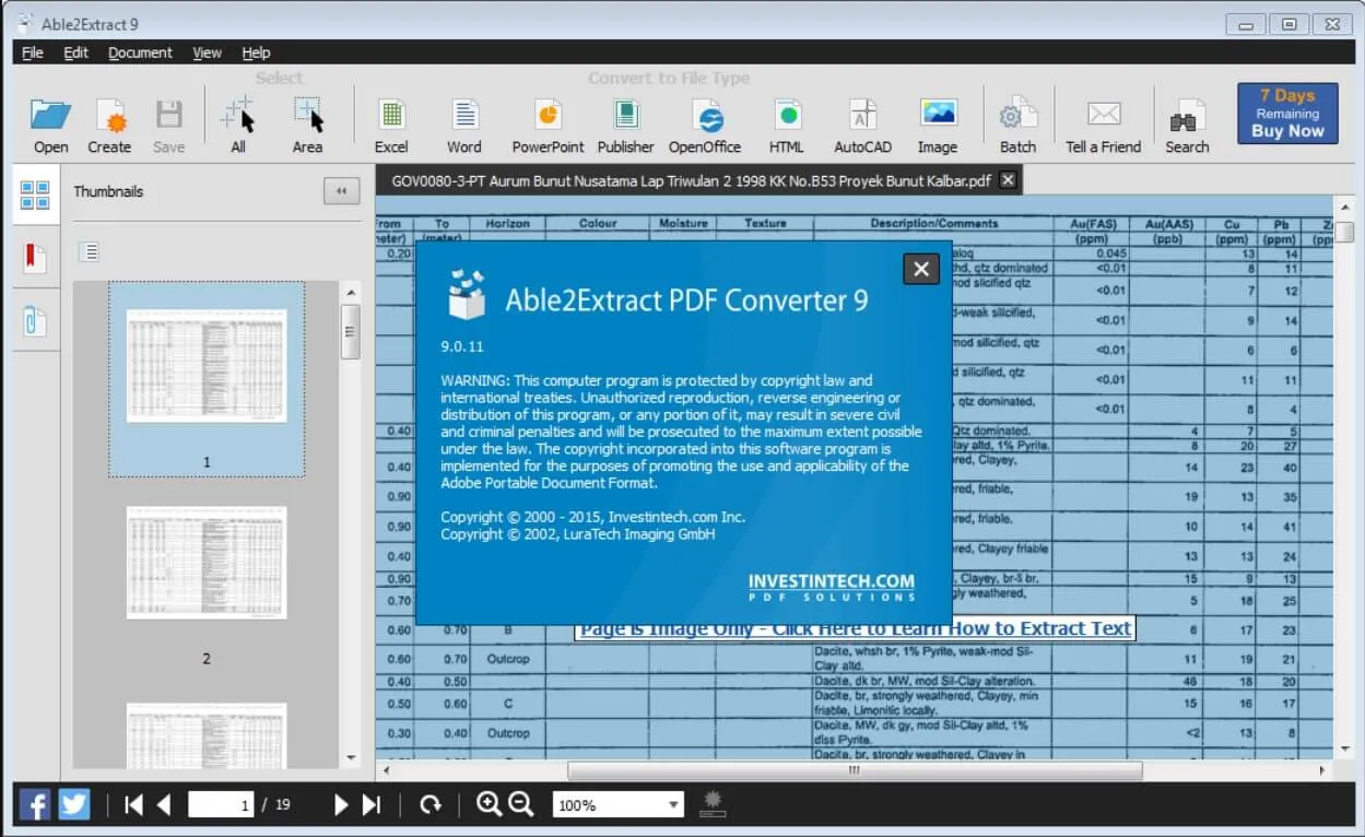 convertitore pdfable2extract