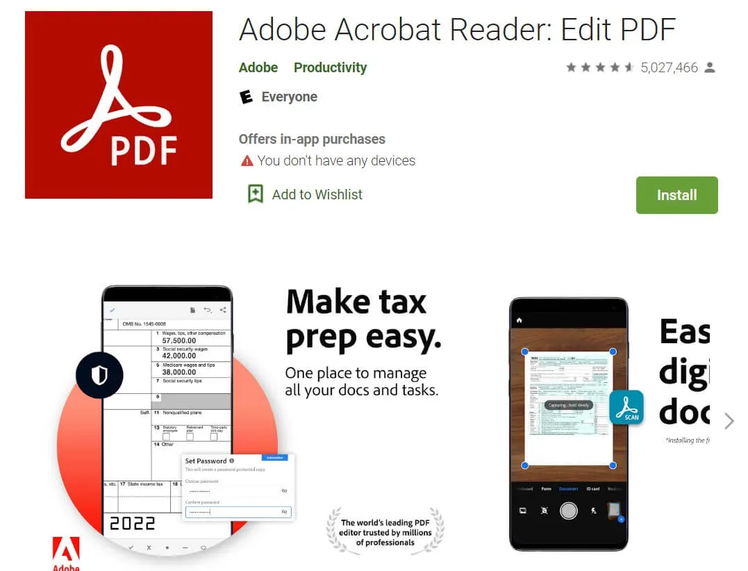 lettore pdf android: Adobe Reader